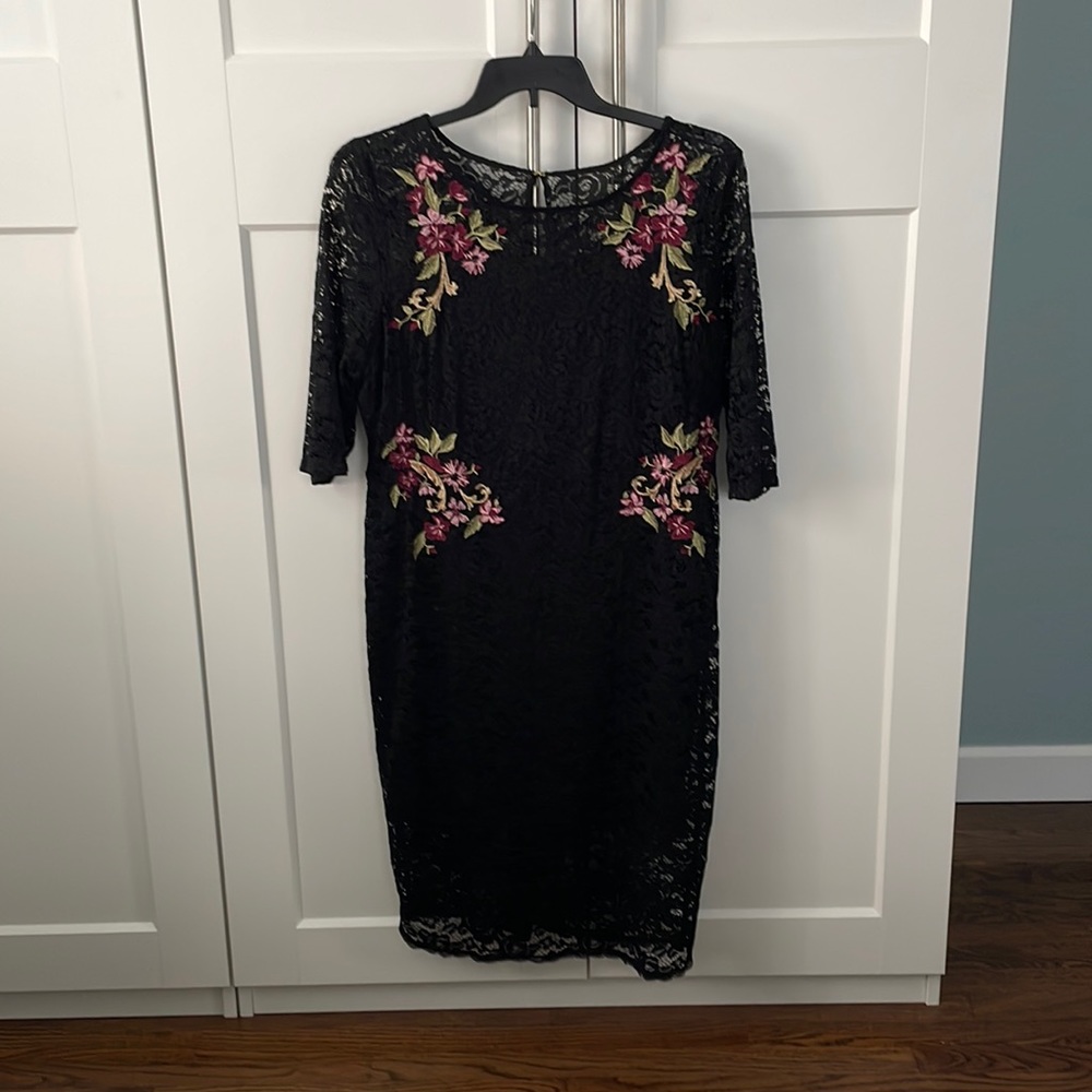 Black lace dress - size 16